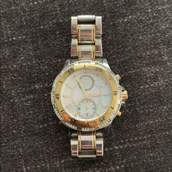Michael Kors Oversized Two Tone Watch - Picture 2 of 4